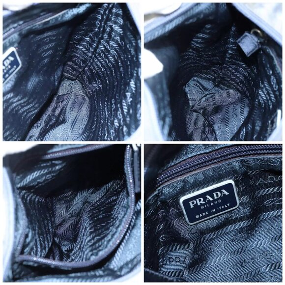 PRADA Shoulder Bag Satin Blue Auth - Picture 15 of 16